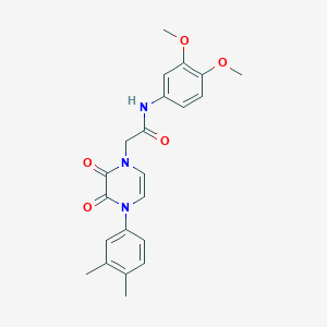 molecular formula C22H23N3O5 B6518328 N-(3,4-dimethoxyphenyl)-2-[4-(3,4-dimethylphenyl)-2,3-dioxo-1,2,3,4-tetrahydropyrazin-1-yl]acetamide CAS No. 891866-54-9