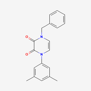 molecular formula C19H18N2O2 B6518334 1-benzyl-4-(3,5-dimethylphenyl)-1,2,3,4-tetrahydropyrazine-2,3-dione CAS No. 891866-55-0
