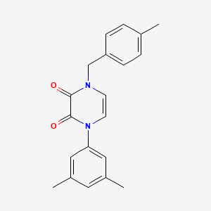 molecular formula C20H20N2O2 B6518348 1-(3,5-dimethylphenyl)-4-[(4-methylphenyl)methyl]-1,2,3,4-tetrahydropyrazine-2,3-dione CAS No. 891866-64-1