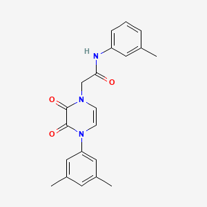 molecular formula C21H21N3O3 B6518356 2-[4-(3,5-dimethylphenyl)-2,3-dioxo-1,2,3,4-tetrahydropyrazin-1-yl]-N-(3-methylphenyl)acetamide CAS No. 950425-98-6