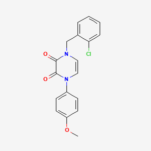 molecular formula C18H15ClN2O3 B6518379 1-[(2-chlorophenyl)methyl]-4-(4-methoxyphenyl)-1,2,3,4-tetrahydropyrazine-2,3-dione CAS No. 950334-90-4