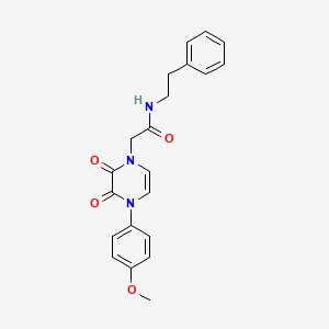molecular formula C21H21N3O4 B6518406 2-[4-(4-methoxyphenyl)-2,3-dioxo-1,2,3,4-tetrahydropyrazin-1-yl]-N-(2-phenylethyl)acetamide CAS No. 950426-01-4