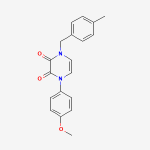 molecular formula C19H18N2O3 B6518414 1-(4-methoxyphenyl)-4-[(4-methylphenyl)methyl]-1,2,3,4-tetrahydropyrazine-2,3-dione CAS No. 891866-99-2