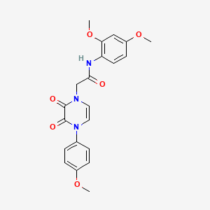 molecular formula C21H21N3O6 B6518417 N-(2,4-dimethoxyphenyl)-2-[4-(4-methoxyphenyl)-2,3-dioxo-1,2,3,4-tetrahydropyrazin-1-yl]acetamide CAS No. 891867-02-0