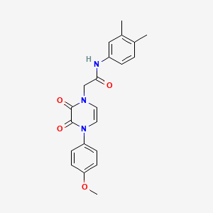 molecular formula C21H21N3O4 B6518438 N-(3,4-dimethylphenyl)-2-[4-(4-methoxyphenyl)-2,3-dioxo-1,2,3,4-tetrahydropyrazin-1-yl]acetamide CAS No. 891867-05-3