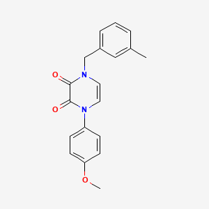 molecular formula C19H18N2O3 B6518446 1-(4-methoxyphenyl)-4-[(3-methylphenyl)methyl]-1,2,3,4-tetrahydropyrazine-2,3-dione CAS No. 891867-09-7