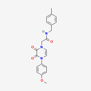 molecular formula C21H21N3O4 B6518453 2-[4-(4-methoxyphenyl)-2,3-dioxo-1,2,3,4-tetrahydropyrazin-1-yl]-N-[(4-methylphenyl)methyl]acetamide CAS No. 950381-22-3