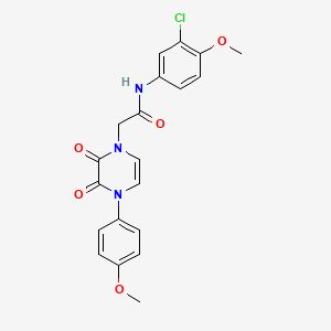 molecular formula C20H18ClN3O5 B6518467 N-(3-chloro-4-methoxyphenyl)-2-[4-(4-methoxyphenyl)-2,3-dioxo-1,2,3,4-tetrahydropyrazin-1-yl]acetamide CAS No. 950283-70-2
