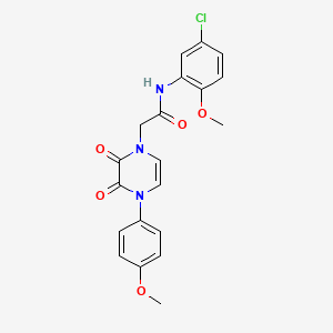 molecular formula C20H18ClN3O5 B6518480 N-(5-chloro-2-methoxyphenyl)-2-[4-(4-methoxyphenyl)-2,3-dioxo-1,2,3,4-tetrahydropyrazin-1-yl]acetamide CAS No. 950334-98-2