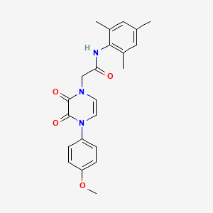 molecular formula C22H23N3O4 B6518484 2-[4-(4-methoxyphenyl)-2,3-dioxo-1,2,3,4-tetrahydropyrazin-1-yl]-N-(2,4,6-trimethylphenyl)acetamide CAS No. 950381-26-7