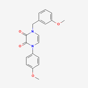 molecular formula C19H18N2O4 B6518485 1-(4-methoxyphenyl)-4-[(3-methoxyphenyl)methyl]-1,2,3,4-tetrahydropyrazine-2,3-dione CAS No. 950381-30-3