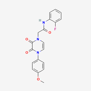 N-(2-fluorophenyl)-2-[4-(4-methoxyphenyl)-2,3-dioxo-1,2,3,4-tetrahydropyrazin-1-yl]acetamide