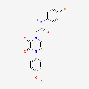 molecular formula C19H16BrN3O4 B6518496 N-(4-bromophenyl)-2-[4-(4-methoxyphenyl)-2,3-dioxo-1,2,3,4-tetrahydropyrazin-1-yl]acetamide CAS No. 950283-73-5