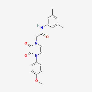 molecular formula C21H21N3O4 B6518502 N-(3,5-dimethylphenyl)-2-[4-(4-methoxyphenyl)-2,3-dioxo-1,2,3,4-tetrahydropyrazin-1-yl]acetamide CAS No. 891867-16-6