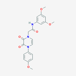 molecular formula C21H21N3O6 B6518509 N-(3,5-dimethoxyphenyl)-2-[4-(4-methoxyphenyl)-2,3-dioxo-1,2,3,4-tetrahydropyrazin-1-yl]acetamide CAS No. 891867-17-7
