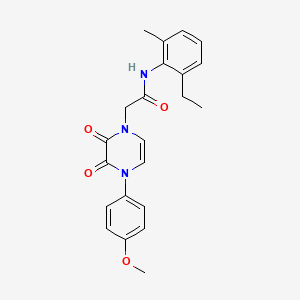 molecular formula C22H23N3O4 B6518510 N-(2-ethyl-6-methylphenyl)-2-[4-(4-methoxyphenyl)-2,3-dioxo-1,2,3,4-tetrahydropyrazin-1-yl]acetamide CAS No. 891867-18-8
