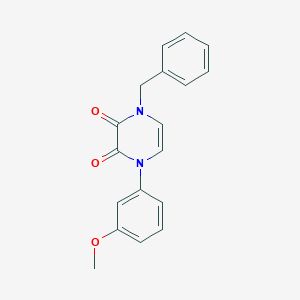 molecular formula C18H16N2O3 B6518511 1-benzyl-4-(3-methoxyphenyl)-1,2,3,4-tetrahydropyrazine-2,3-dione CAS No. 891867-21-3