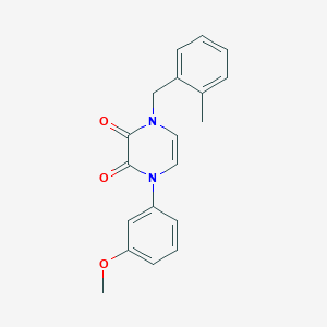 molecular formula C19H18N2O3 B6518513 1-(3-methoxyphenyl)-4-[(2-methylphenyl)methyl]-1,2,3,4-tetrahydropyrazine-2,3-dione CAS No. 891867-22-4