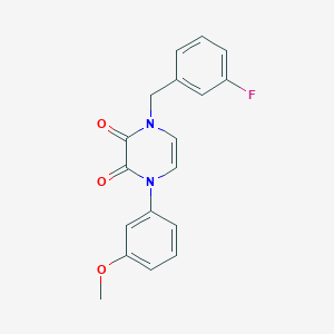 1-[(3-fluorophenyl)methyl]-4-(3-methoxyphenyl)-1,2,3,4-tetrahydropyrazine-2,3-dione