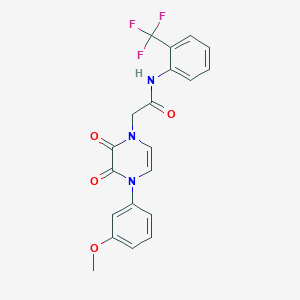 molecular formula C20H16F3N3O4 B6518522 2-[4-(3-methoxyphenyl)-2,3-dioxo-1,2,3,4-tetrahydropyrazin-1-yl]-N-[2-(trifluoromethyl)phenyl]acetamide CAS No. 891867-42-8