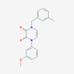 molecular formula C19H18N2O3 B6518526 1-(3-methoxyphenyl)-4-[(3-methylphenyl)methyl]-1,2,3,4-tetrahydropyrazine-2,3-dione CAS No. 891867-54-2