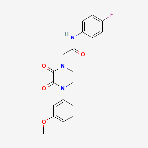 molecular formula C19H16FN3O4 B6518532 N-(4-fluorophenyl)-2-[4-(3-methoxyphenyl)-2,3-dioxo-1,2,3,4-tetrahydropyrazin-1-yl]acetamide CAS No. 891867-60-0