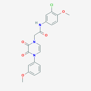 molecular formula C20H18ClN3O5 B6518538 N-(3-chloro-4-methoxyphenyl)-2-[4-(3-methoxyphenyl)-2,3-dioxo-1,2,3,4-tetrahydropyrazin-1-yl]acetamide CAS No. 891867-62-2