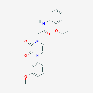 molecular formula C21H21N3O5 B6518541 N-(2-ethoxyphenyl)-2-[4-(3-methoxyphenyl)-2,3-dioxo-1,2,3,4-tetrahydropyrazin-1-yl]acetamide CAS No. 891867-66-6