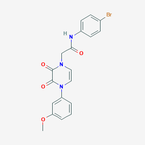 molecular formula C19H16BrN3O4 B6518554 N-(4-bromophenyl)-2-[4-(3-methoxyphenyl)-2,3-dioxo-1,2,3,4-tetrahydropyrazin-1-yl]acetamide CAS No. 891867-74-6