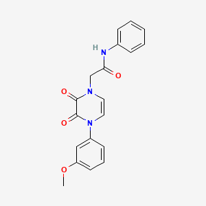 2-[4-(3-methoxyphenyl)-2,3-dioxo-1,2,3,4-tetrahydropyrazin-1-yl]-N-phenylacetamide