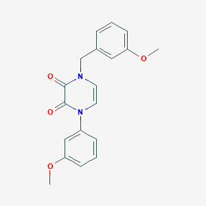 molecular formula C19H18N2O4 B6518562 1-(3-methoxyphenyl)-4-[(3-methoxyphenyl)methyl]-1,2,3,4-tetrahydropyrazine-2,3-dione CAS No. 891867-80-4