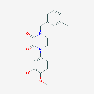 molecular formula C20H20N2O4 B6518573 1-(3,4-dimethoxyphenyl)-4-[(3-methylphenyl)methyl]-1,2,3,4-tetrahydropyrazine-2,3-dione CAS No. 891868-35-2