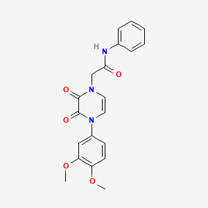 molecular formula C20H19N3O5 B6518584 2-[4-(3,4-dimethoxyphenyl)-2,3-dioxo-1,2,3,4-tetrahydropyrazin-1-yl]-N-phenylacetamide CAS No. 891868-54-5