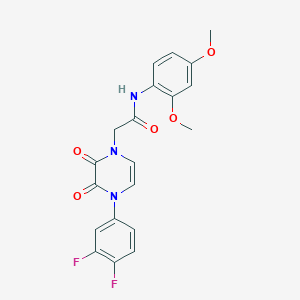 molecular formula C20H17F2N3O5 B6518591 2-[4-(3,4-difluorophenyl)-2,3-dioxo-1,2,3,4-tetrahydropyrazin-1-yl]-N-(2,4-dimethoxyphenyl)acetamide CAS No. 891869-11-7
