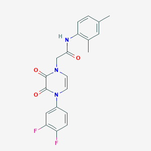 molecular formula C20H17F2N3O3 B6518629 2-[4-(3,4-difluorophenyl)-2,3-dioxo-1,2,3,4-tetrahydropyrazin-1-yl]-N-(2,4-dimethylphenyl)acetamide CAS No. 891869-53-7