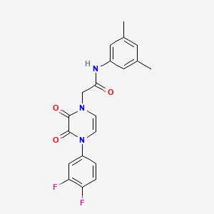 molecular formula C20H17F2N3O3 B6518643 2-[4-(3,4-difluorophenyl)-2,3-dioxo-1,2,3,4-tetrahydropyrazin-1-yl]-N-(3,5-dimethylphenyl)acetamide CAS No. 891869-71-9