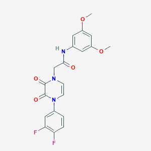 molecular formula C20H17F2N3O5 B6518646 2-[4-(3,4-difluorophenyl)-2,3-dioxo-1,2,3,4-tetrahydropyrazin-1-yl]-N-(3,5-dimethoxyphenyl)acetamide CAS No. 891869-74-2