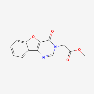 methyl 2-{6-oxo-8-oxa-3,5-diazatricyclo[7.4.0.0^{2,7}]trideca-1(9),2(7),3,10,12-pentaen-5-yl}acetate