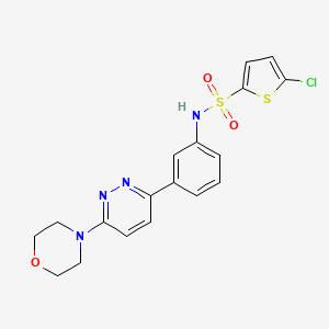 molecular formula C18H17ClN4O3S2 B6518722 5-chloro-N-{3-[6-(morpholin-4-yl)pyridazin-3-yl]phenyl}thiophene-2-sulfonamide CAS No. 904824-74-4