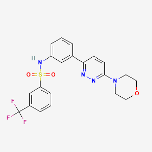 molecular formula C21H19F3N4O3S B6518729 N-{3-[6-(morpholin-4-yl)pyridazin-3-yl]phenyl}-3-(trifluoromethyl)benzene-1-sulfonamide CAS No. 904824-84-6