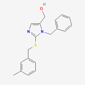 molecular formula C19H20N2OS B6518742 (1-benzyl-2-{[(3-methylphenyl)methyl]sulfanyl}-1H-imidazol-5-yl)methanol CAS No. 853264-56-9
