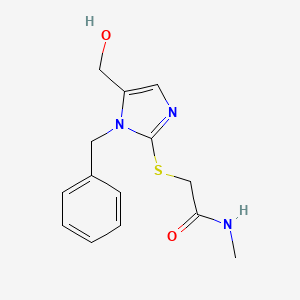 molecular formula C14H17N3O2S B6518755 2-{[1-benzyl-5-(hydroxymethyl)-1H-imidazol-2-yl]sulfanyl}-N-methylacetamide CAS No. 904821-62-1