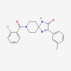 molecular formula C21H20ClN3O2 B6518762 8-(2-chlorobenzoyl)-3-(3-methylphenyl)-1,4,8-triazaspiro[4.5]dec-3-en-2-one CAS No. 932984-55-9