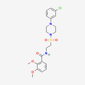 molecular formula C21H26ClN3O5S B6518825 N-(2-{[4-(3-chlorophenyl)piperazin-1-yl]sulfonyl}ethyl)-2,3-dimethoxybenzamide CAS No. 946231-75-0