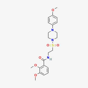 molecular formula C22H29N3O6S B6518861 2,3-dimethoxy-N-(2-{[4-(4-methoxyphenyl)piperazin-1-yl]sulfonyl}ethyl)benzamide CAS No. 932970-01-9