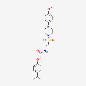molecular formula C24H33N3O5S B6518867 N-(2-{[4-(4-methoxyphenyl)piperazin-1-yl]sulfonyl}ethyl)-2-[4-(propan-2-yl)phenoxy]acetamide CAS No. 904830-08-6