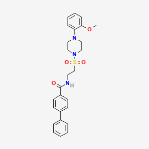 molecular formula C26H29N3O4S B6518871 N-(2-{[4-(2-methoxyphenyl)piperazin-1-yl]sulfonyl}ethyl)-[1,1'-biphenyl]-4-carboxamide CAS No. 933217-93-7
