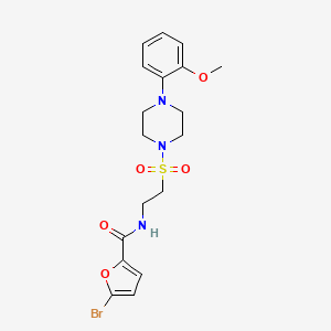 molecular formula C18H22BrN3O5S B6518891 5-bromo-N-(2-{[4-(2-methoxyphenyl)piperazin-1-yl]sulfonyl}ethyl)furan-2-carboxamide CAS No. 933218-08-7