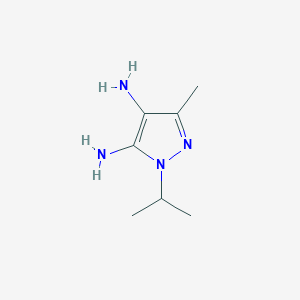 molecular formula C7H14N4 B065189 1-Isopropyl-3-methyl-1H-pyrazole-4,5-diamine CAS No. 184172-97-2
