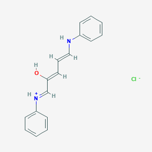 molecular formula C17H17ClN2O B065190 [(2Z,4E)-5-anilino-2-hydroxypenta-2,4-dienylidene]-phenylazanium;chloride CAS No. 165186-80-1